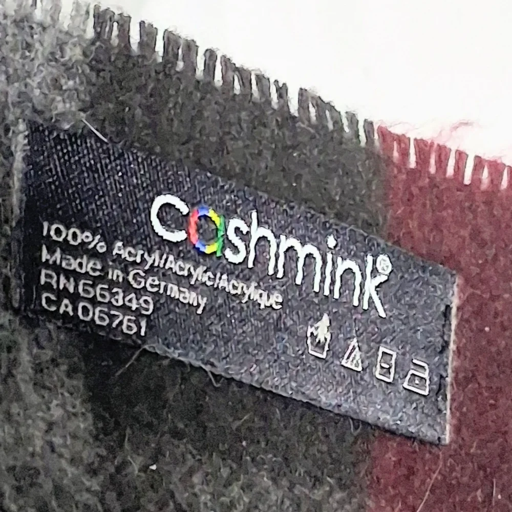 Fraas/Cashmink Buttery Soft Gray/Red/Beige Plaid Dressy 12